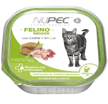 Nupec Felino Indoor 100 g ( Alimento húmedo con carne y pollo )